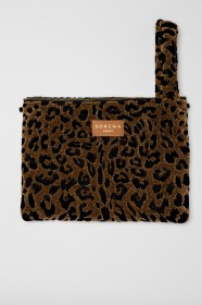 LEOPARD VELVET BROWN CLUTCH (2)